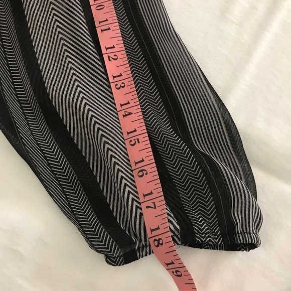 Liz Claiborne Sheer Long Sleeve Boho Blouse Top - Picture 11 of 11